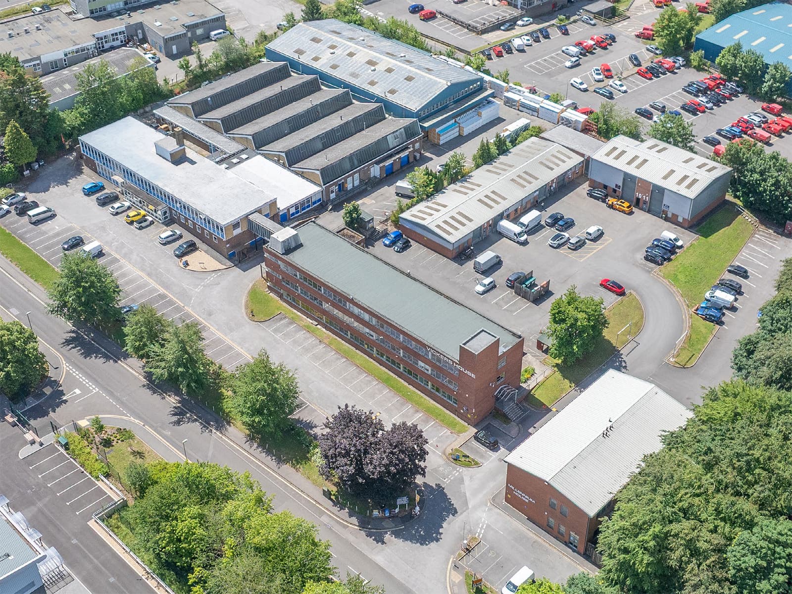 Aerial view of Vickers Business Centre, Basingstoke